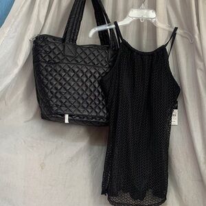Catalina Black Mesh One-Piece Swim Cover
